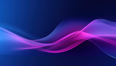 Neon vector style illustration of futuristic purple wavy backgroundの素材