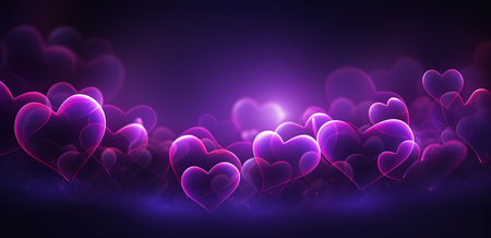 Love purple heart wallpaper, valentine's day conceptの素材