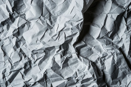 Paper crumpled texture background of gray colorの素材