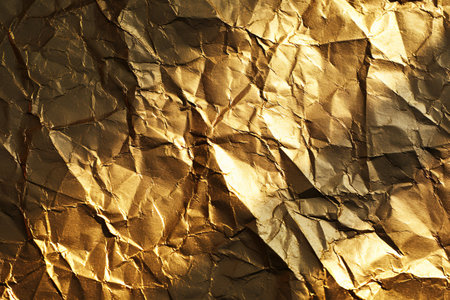 Gold Recycled paper crumpled texture background wallpaperの素材