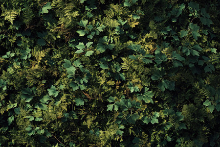 Top view of a greenish bushes. Abstract background conceptの素材
