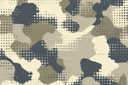 Beige and Sand camouflage pattern illustrationの素材