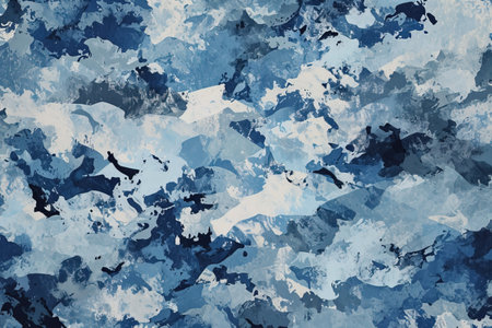 Bluish military texture camouflaged illustration backgroundの素材
