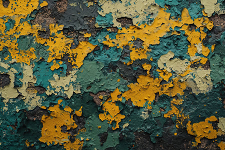 Texture of colorful paint rusty wallpaper wallの素材