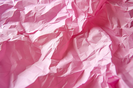Crumpled pink paper texture backgroundの素材