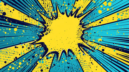 Pop art colorful banner splash background vector with copy space for text, promotion or offerの素材