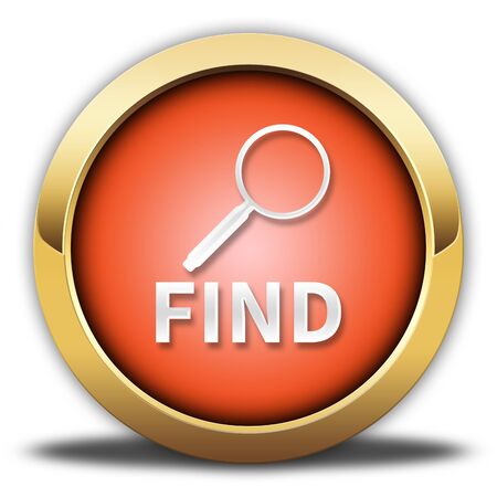 find button isolated. 3D illustrationの写真素材