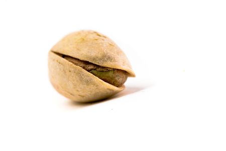 Pistachio Nut Closeup - Isolated on White