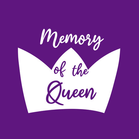 Queen Elizabeth II death memorial poster. 08 September 2022 UK, London. Years of life 1926-2022.のイラスト素材