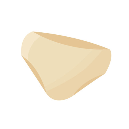 Standard white clean underwear illustration in cartoon style. Flat illustration underpants concept.のイラスト素材