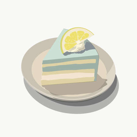 Pastel sky blue lemon layer cake