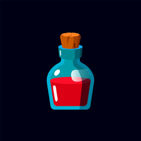 Jar with healing potion.のイラスト素材