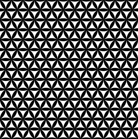 black flower of life sacred geometric seamless backgroundのイラスト素材