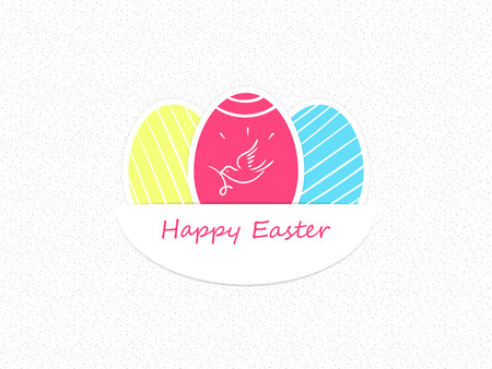 Easter eggs. Vector illustration. Easter eggs vector icons flat style. Easter eggs isolated vector. Easter eggs for Easter holidays design. Material designのイラスト素材