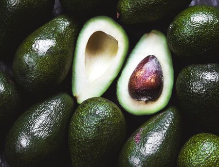 Avocado. Useful food on the table. Country styleの写真素材