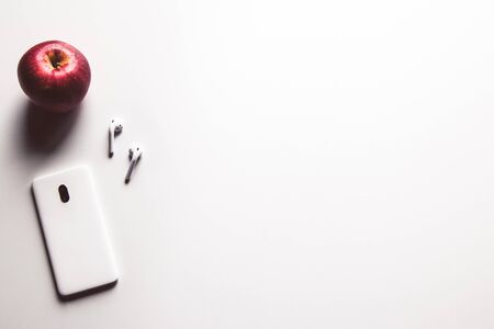 headphones isolated on white backgroundの写真素材