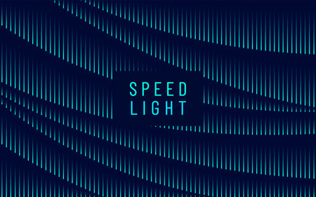 Abstract vertical blue and green speed light lines on dark blue background. Futuristic and technology template design concept. Design for cover template, poster, web banner web, Print ad. Vector EPS10のイラスト素材