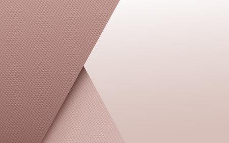 Abstract pink gold color overlapping layer background with shadow in paper cut style. Luxury geometric pattern design with copy space. You can use for banner web, print ad.のイラスト素材