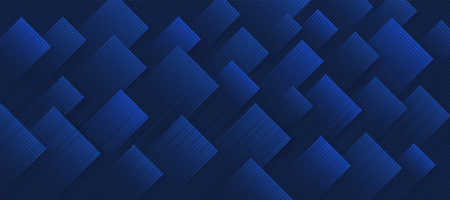 Abstract geometric square shape on dark navy-blue background. Luxury overlaps layered rectangle pattern design. You can use for banner web, print ad.のイラスト素材