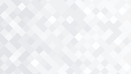 White and gray square pattern background with stripe line. Geometric shape abstract banner design. Modern and minimal pixel style. You can use for cover template banner print ad.のイラスト素材