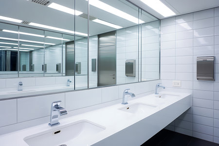 High Angle View Of Worker Cleaning Van With Vacuum Cleanerの素材