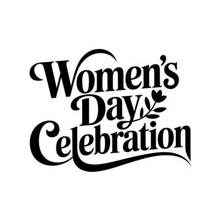 Women's Day. Greeting card. Hand drawn lettering. Vector illustration.の素材