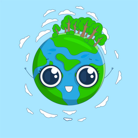 save the planet protection banner earth greenのイラスト素材