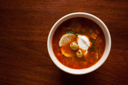 hodgepodge soup group food menu first top viewの写真素材