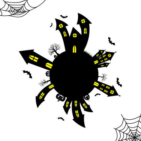 background halloween bright spooky scary template for bannerのイラスト素材