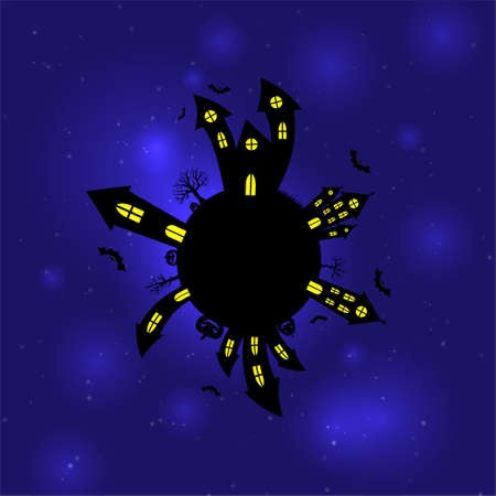 background halloween bright spooky scary template for bannerのイラスト素材
