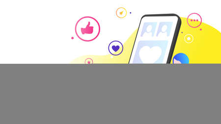 web banner template business phone social media remote workのイラスト素材