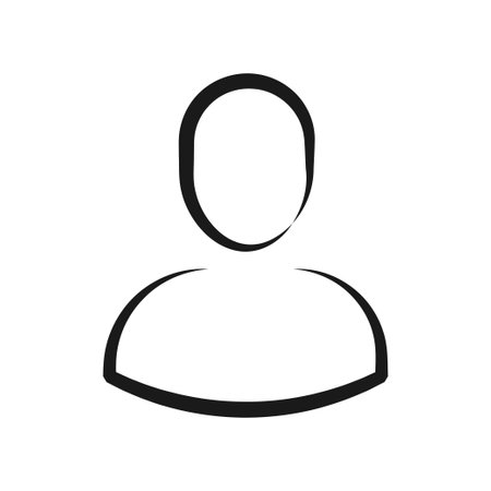 person silhouette black and white line icon elegantのイラスト素材