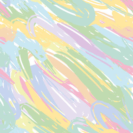 seamless pattern brush strokes pattern spots blobs paint bright print backgroundのイラスト素材