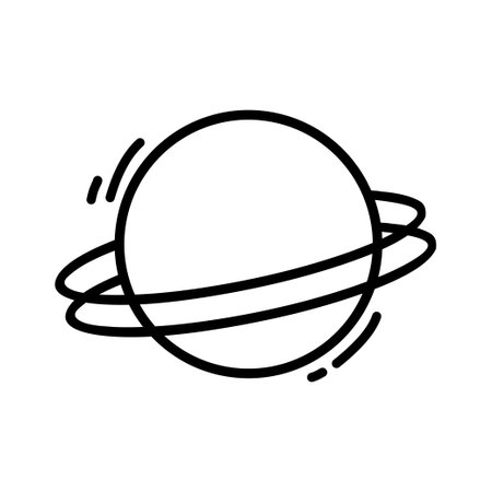 Planets icons black and white graphics icons moonのイラスト素材