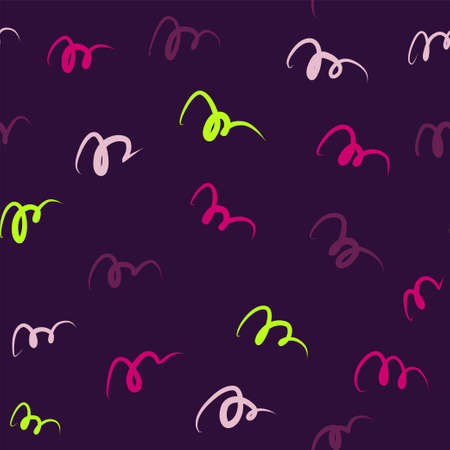 seamless pattern spiral brush stroke doodle zip lines print backgroundのイラスト素材