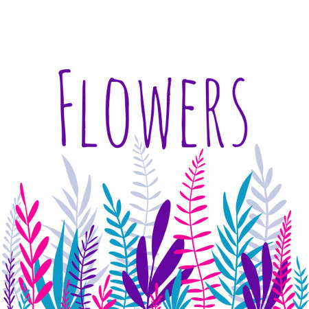 template text flowers composition print inscription brightのイラスト素材