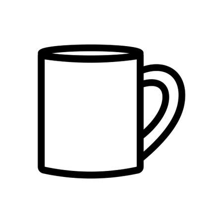Simple of vector line icons. Pixel perfect cupのイラスト素材