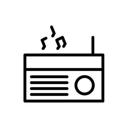 Simple of vector line icons. Pixel Perfect radioのイラスト素材
