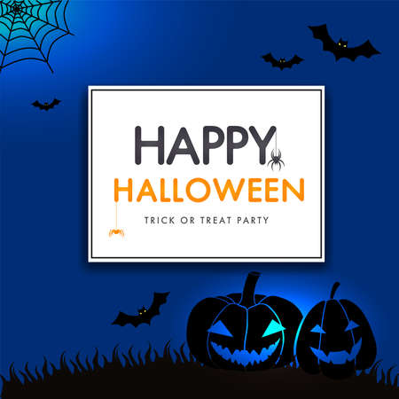 halloween banner flyer design template offer party horror. vector illustrationのイラスト素材