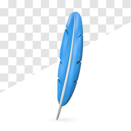 education, school blue pen feather training, 3d icons for education.のイラスト素材