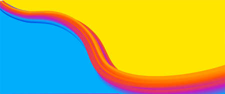 Modern colorful flow poster. Wave Liquid shape color background. Art design for your design project.のイラスト素材