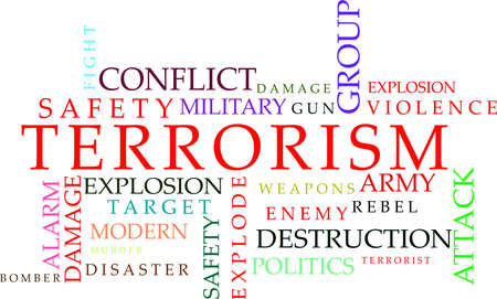 TERRORISM WORD HIGH DEFINITION ILLUSTRATION.の写真素材