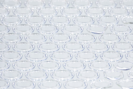 Group of empty medicine glass bottles, low-gripの写真素材