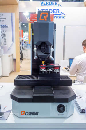 Automatic microhardness tester on Exhibition of laboratory equipmentのeditorial素材