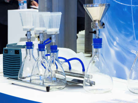 MOSCOW, RUSSIA - NOV 21, 2018. New laboratory equipment on exhibition