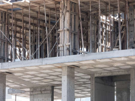 Construction site of a multi-storey residential buildingの写真素材