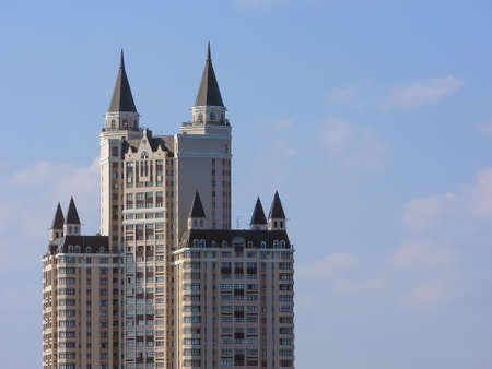 MOSCOW, RUSSIA - Sept 22, 2018. Top of residential Edelweiss complexのeditorial素材