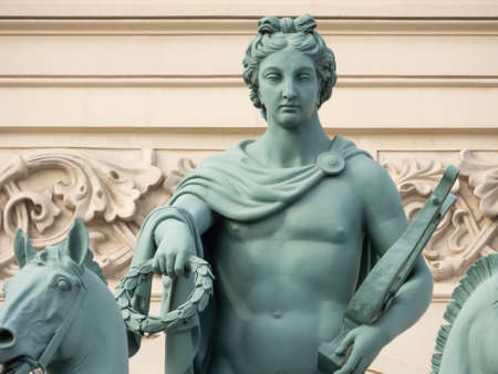 MOSCOW, RUSSIA - Oct 01, 2018. Bolshoi Theater, Quadriga Apolloのeditorial素材