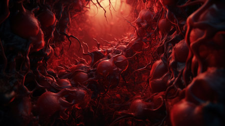 Mysterious, intertwined organic structures with pulsating orbs, illuminated from within, creating an otherworldly ambiance.の素材