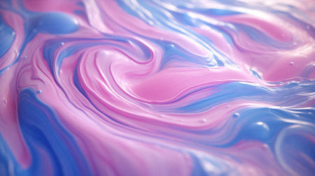 An abstract display of liquid colors dancing and swirling together, creating a vibrant and fluid art piece.の素材